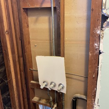 Torogas Plumbing - We do in-wall plumbing for new remodels. This house had all the galvanized pipe taken out and replaced with copper - Plumbing Near Me Torogas Plumbing - We do in-wall plumbing for new remodels. This house had all the galvanized pipe taken out and replaced with copper - Plumbing Near Me