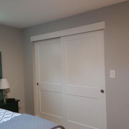 Closet doors finished Closet doors finished