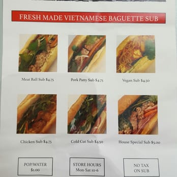 Banh Mi Bar Restaurant - MENU! SMALL AND EASY. No nonsense. - Sandwiches Near Me - New Westminster, British Columbia
