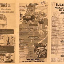 El Ranchito Mexican Restaurant - October 2022 Menu