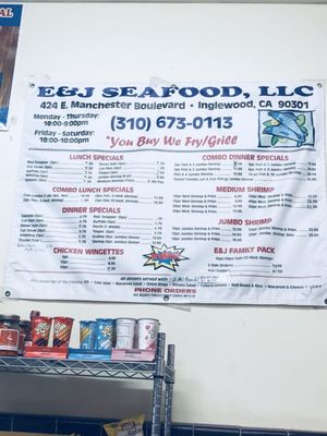 Menu photo 5 E & J Seafood Inglewood, CA
