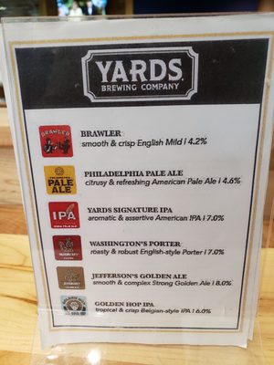 Menu photo 4 Yards brewing Philadelphia, PA Menu photo 4 Yards brewing Philadelphia, PA