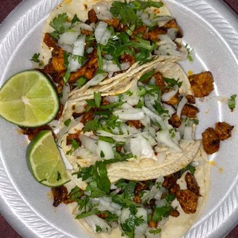 Minisuper Aquascalientes - Street tacos. I think my son had the pastor. - Mexican Near Me - Wichita, Kansas