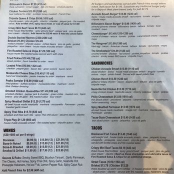 Twin Peaks - Menu - New American Near Me - Tempe, Arizona