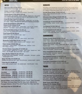 Menu photo 2 Twin Peaks Tempe, AZ Menu photo 2 Twin Peaks Tempe, AZ