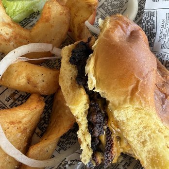 Pour Fellows Dining Drafts & Drinks - I know that is a smash burger, but the entire burger was burnt and tasted fries were undercooked. The only edible was the pickle. - Pop-Up Restaurants Near Me - Grand Junction, Colorado Pour Fellows Dining Drafts & Drinks - I know that is a smash burger, but the entire burger was burnt and tasted fries were undercooked. The only edible was the pickle. - Pop-Up Restaurants Near Me - Grand Junction, Colorado