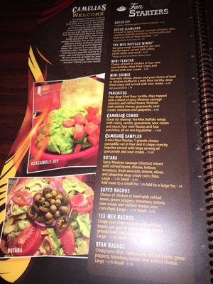Menu photo 7 Camelia's Mexican Grill Royal Oak, MI