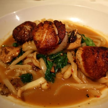 Soba - Sea scallop, cuttlefish, root spinach, wild mushroom, fresh wasabi, ponzu and udon noodle entree. - Asian Fusion Near Me - Pittsburgh, Pennsylvania