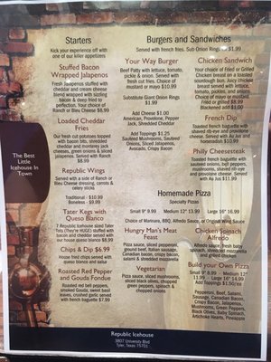 Menu photo 1 Republic IceHouse Tyler, TX