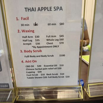 Thai Apple Spa - Current services provided July 2026 - Massage Therapy Near Me - Las Vegas, Nevada Thai Apple Spa - Current services provided July 2026 - Massage Therapy Near Me - Las Vegas, Nevada