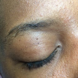 The Eyebrow Girl - Before photo.