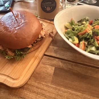 Let's Do Brunch - Jerk Salmon Burger - Breakfast & Brunch Near Me - Ozone Park, New York Let's Do Brunch - Jerk Salmon Burger - Breakfast & Brunch Near Me - Ozone Park, New York