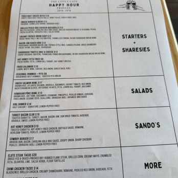 The Little Lion - Happy hour menu! - Breakfast & Brunch Near Me - Ventura, California The Little Lion - Happy hour menu! - Breakfast & Brunch Near Me - Ventura, California