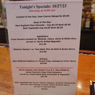 Menu photo 6 Doubleday Cafe Cooperstown, NY