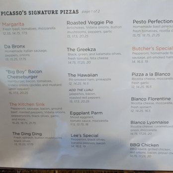 Picasso's - Menu (2/8) - Pizza Near Me - Jacksonville, Florida Picasso's - Menu (2/8) - Pizza Near Me - Jacksonville, Florida