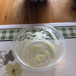 Tiny container of potato salad Tiny container of potato salad