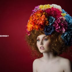 Kiara Mooney Salon & Spa - Kiara also makes custom made headpieces for photoshoots! Photographer: Alan Medvinsky