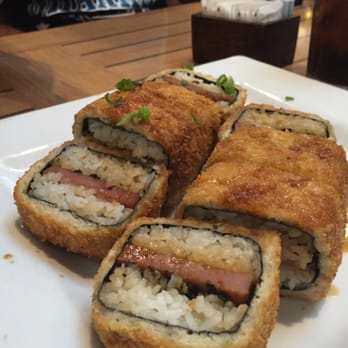 Da Kitchen Maui - Deep fried spam musubi. Also used as shot puts during the Olympics. - Hawaiian Near Me - Kihei, Hawaii Da Kitchen Maui - Deep fried spam musubi. Also used as shot puts during the Olympics. - Hawaiian Near Me - Kihei, Hawaii