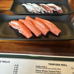 Crab stick and octopus.