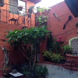 La Mansión del Bosque - Courtyards outside the rooms.