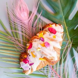 Monthly special dipped vegan croissant