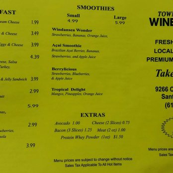 Town & Country Wine and Spirits - Menu - Delis Near Me - Santee, California