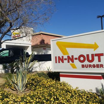 In-N-Out Burger - Famous In-N-Out sign - Fast Food Near Me - Riverside, California