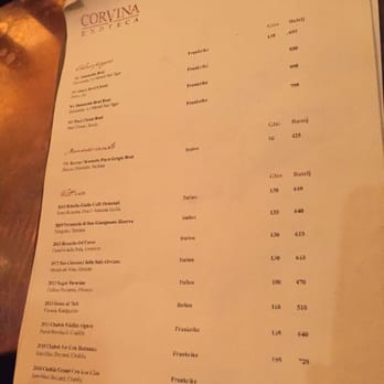 Corvina Enoteca - Wine list - Wine Bars Near Me - Stockholm, Alberta