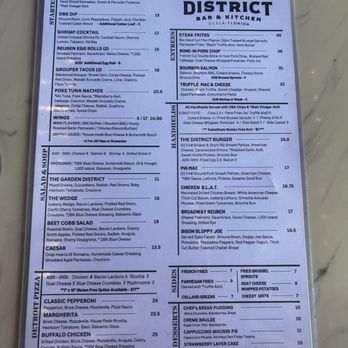 District Bar and Kitchen - Dinner menu - Bars Near Me - Ocala, Florida District Bar and Kitchen - Dinner menu - Bars Near Me - Ocala, Florida