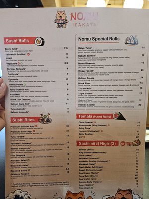 Menu photo 2 Nomu Izakaya Jacksonville, FL Menu photo 2 Nomu Izakaya Jacksonville, FL