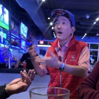 Topgolf - This is the worker who needs to be trained on customer service. He definitely is not a people, look at his hands! - Golf Near Me - Montebello, California
