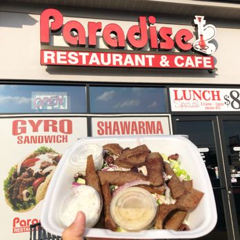 VIP Mediterranean Restaurant and Hookah Lounge - Absolutely amazing gyro salad for only $5.95! Salad is loaded with gyro meat, lettuce, tomatoes, onion, cucumber, olives and feta cheese! - Hookah Bars Near Me - Cold Spring, Kentucky
