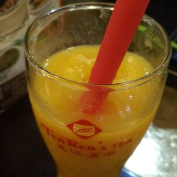 Ten Ren's Tea - This is supposedly "mango green tea slush" . Their selling point is "green tea". what a joke. There is no green tea whatsoever. - Tea Rooms Near Me - Thornhill, Ontario Ten Ren's Tea - This is supposedly "mango green tea slush" . Their selling point is "green tea". what a joke. There is no green tea whatsoever. - Tea Rooms Near Me - Thornhill, Ontario