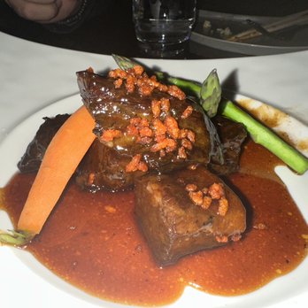 Yellowtail Japanese Restaurant & Lounge - Braised Kobe Beef Short Ribs ( sweet but very meaty flavor, go with one of the steaks instead) - Japanese Near Me - Las Vegas, Nevada Yellowtail Japanese Restaurant & Lounge - Braised Kobe Beef Short Ribs ( sweet but very meaty flavor, go with one of the steaks instead) - Japanese Near Me - Las Vegas, Nevada