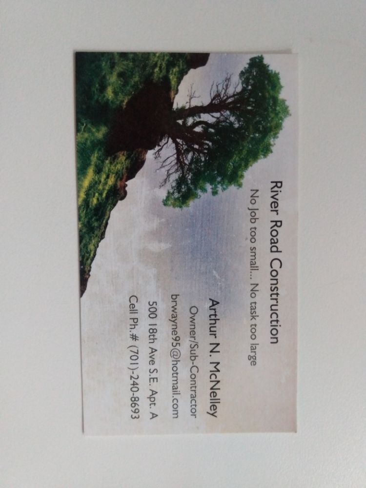 Slide of River Road Construction