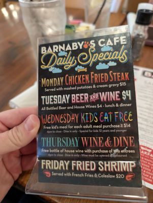 Menu photo 5 Barnaby's Cafe Houston, TX