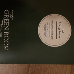 Green Rooms The Bar - Menu