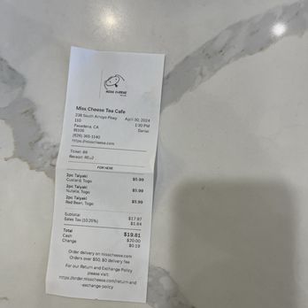 Miss Cheese Tea Cafe - 3 orders 2pc each Taiyaki - Bubble Tea Near Me - Pasadena, California