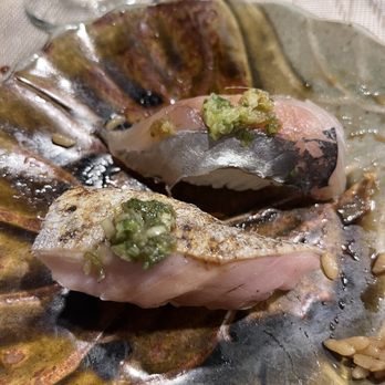 Ai sushi - makeral & bonita in a garlic sauce - Sushi Bars Near Me - Somerville, New Jersey