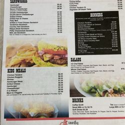 Country Diner - Menu