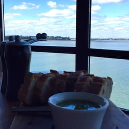 Bread and a really tasty dressing similar to pesto! (With view)