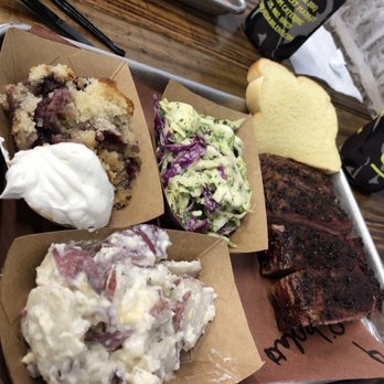 The Shed Market - Ribs with cold slaw, bacon ranch potato salad and blackberry cobbler - Barbeque Near Me - Abilene, Texas The Shed Market - Ribs with cold slaw, bacon ranch potato salad and blackberry cobbler - Barbeque Near Me - Abilene, Texas