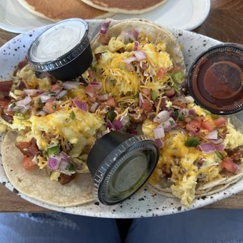 Toasted Rooster Cafe - Coyote Eggly (Tacos) - Breakfast & Brunch Near Me - Sacramento, California