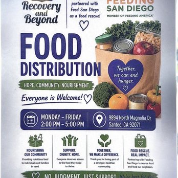 Step By Step Serenity & Beyond - Flyer for the food distribution - Rehabilitation Center Near Me - Santee, California Step By Step Serenity & Beyond - Flyer for the food distribution - Rehabilitation Center Near Me - Santee, California