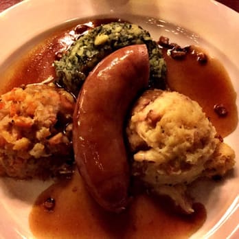 The Pantry - Combination of hutspot, boerenkool- and zuurkoolstamppot served with a smoked sausage. - Modern European Near Me - Amsterdam, New Hampshire