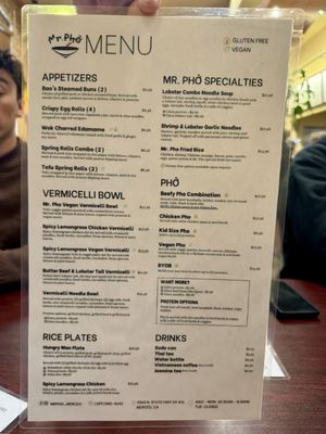 Menu photo 2 Mr Pho Merced, CA