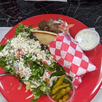 Gyros And More - Gyro sandwich with salad - Greek Near Me - Avondale, Arizona