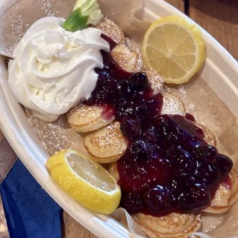 Nightingale - Mini lemon blueberry hot cakes - Breakfast & Brunch Near Me - Huntington Beach, California Nightingale - Mini lemon blueberry hot cakes - Breakfast & Brunch Near Me - Huntington Beach, California