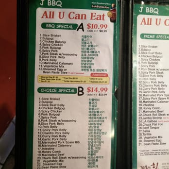 J BBQ - Most recent menu - Barbeque Near Me - Los Angeles, California
