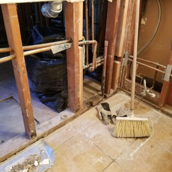 MBG Solutions - a bathroom being remodeled - Damage Restoration Near Me MBG Solutions - a bathroom being remodeled - Damage Restoration Near Me
